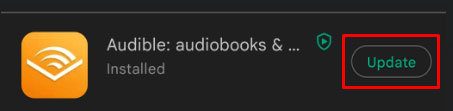 update audible to fix audible stopping when phone locks