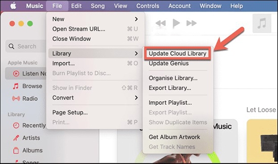 update cloud library to fix apple music on mac not working