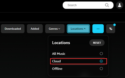 add music to amazon music library from cloud