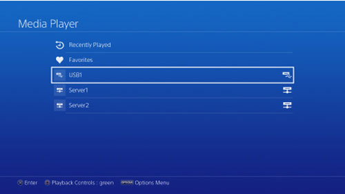 view files in usb drive in ps4 media player