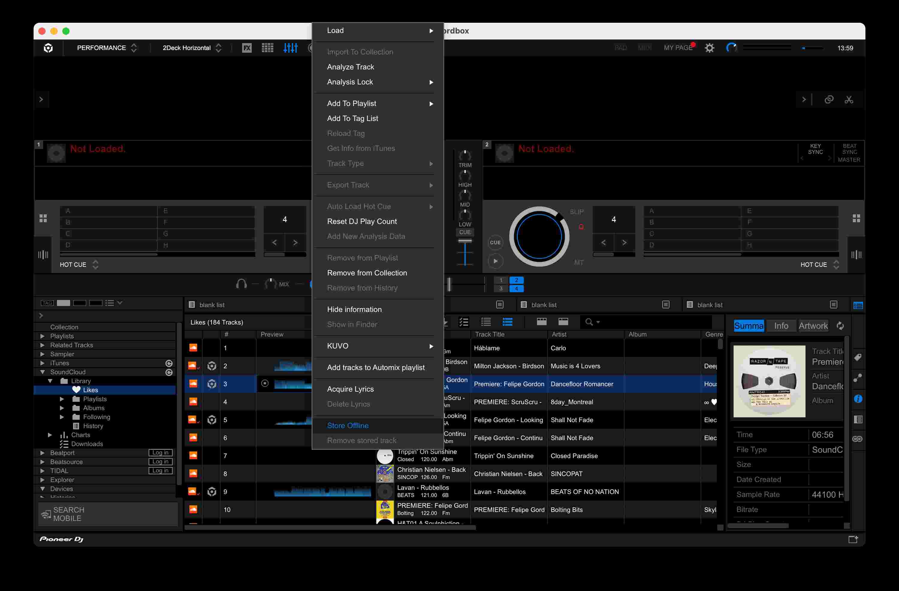 use soundcloud in rekordbox offline