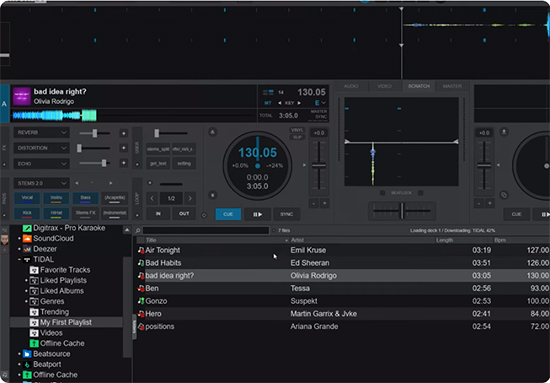 use tidal with virtual dj