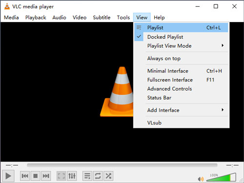 choose view option on vlc media player