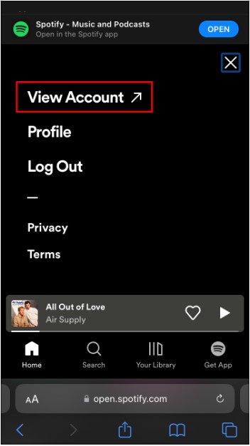 check your payment status on spotify account