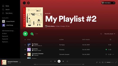 view and copy spotify playlist on computer