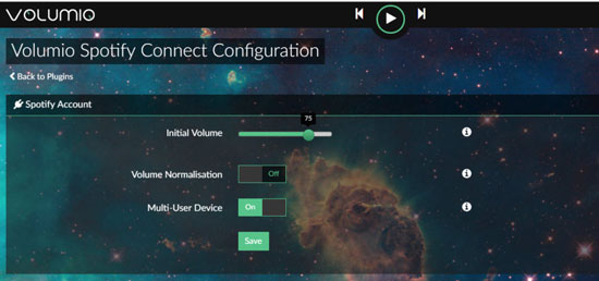 volumio spotify connect
