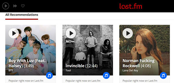 last fm interface