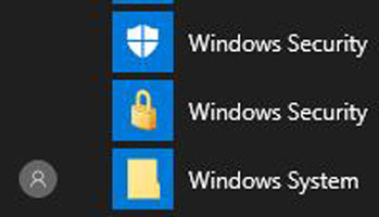 open windows security on windows