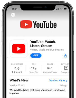 reinstall to solve youtube music not working on iphone