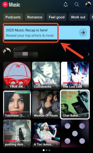 youtube music recap mobile