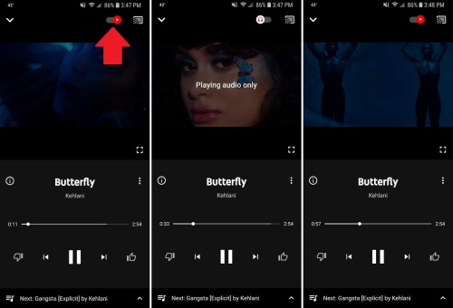 youtube music video toggle