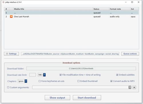 ytdl interface
