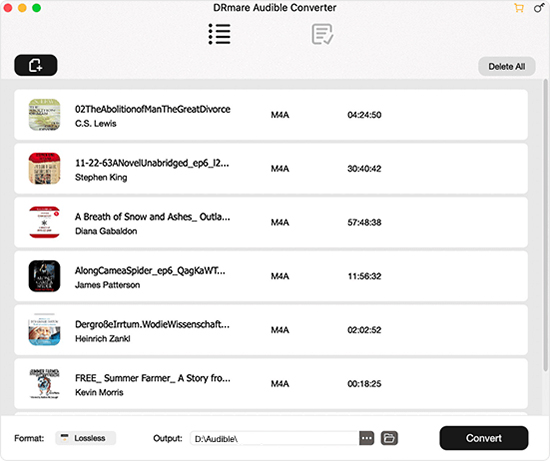 add audible books to DRmare Audible Converter