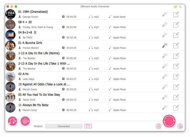 import downloaded apple music songs to drmare audio converter