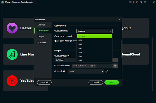 customize youtube music ripping output format