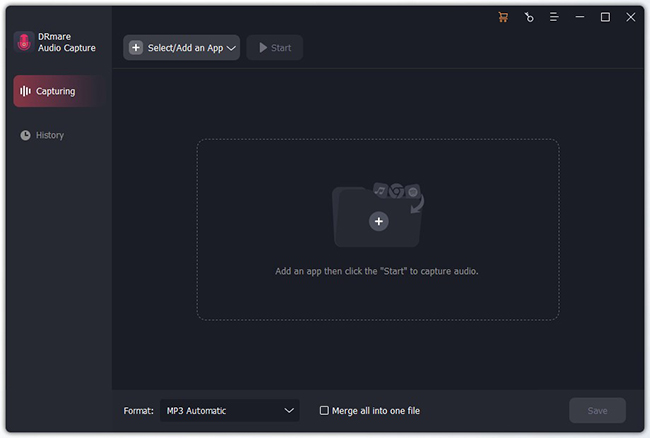 DRmare Audio Capture for Windows Screenshot