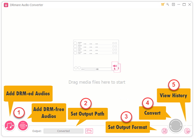 open drmare audio converter on your pc