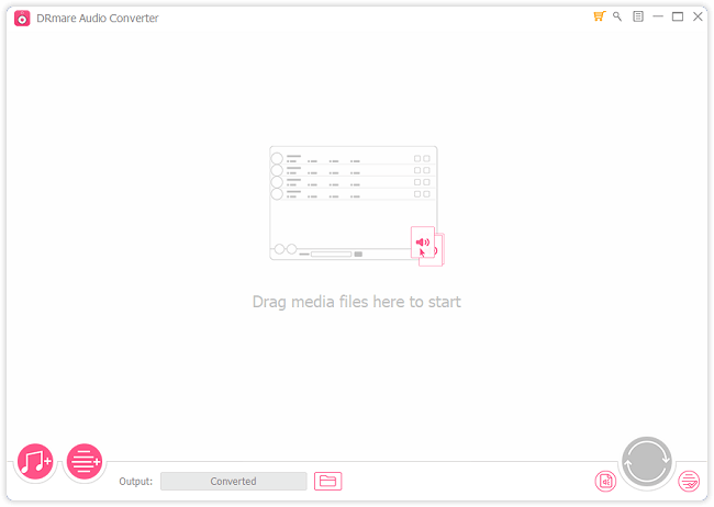 open drmare audio converter and load audio files