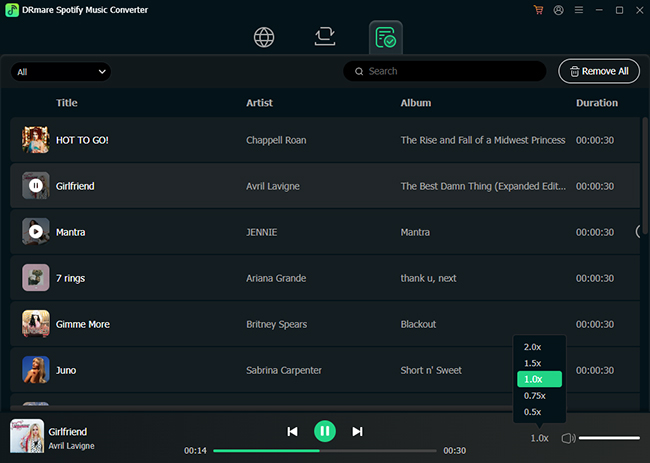 slow down or speed up songs on spotify
