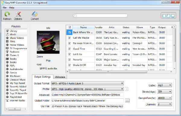 easy m4p apple music to mp3 converter