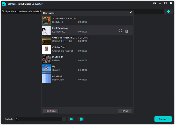 convert tidal music for tcl tv