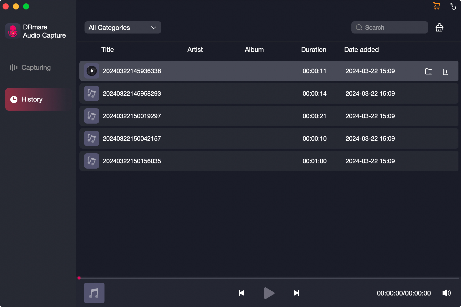 find local recorded tidal songs on mac