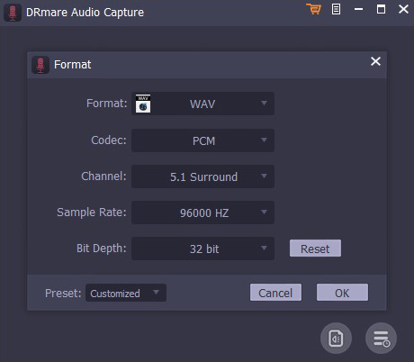 set spotify wav format