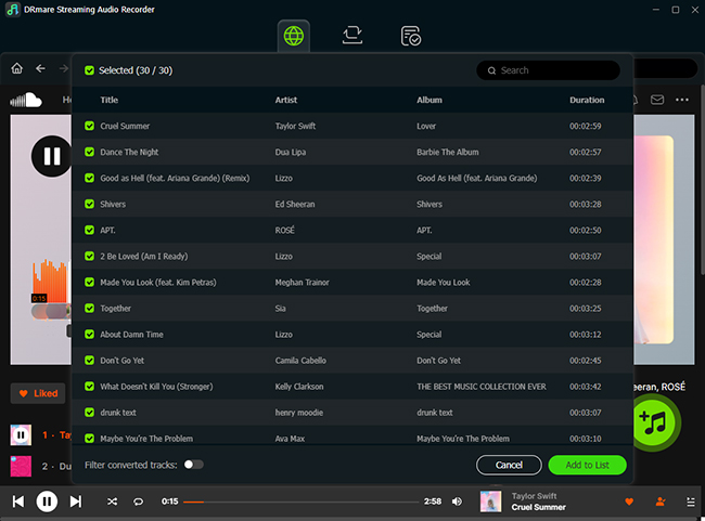 select soundcloud songs to download as wav