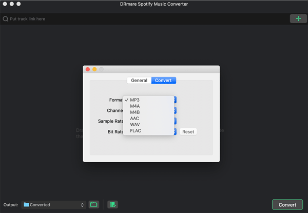 choose output format for dopamine