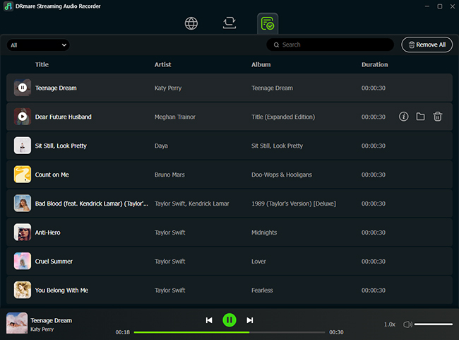 access downloaded music streams