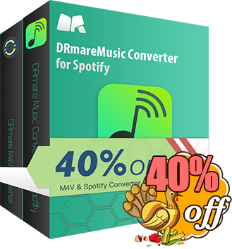 DRM M4V and Spotify Music Converter 40% off