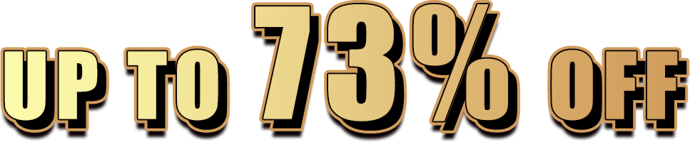 up to 73% off